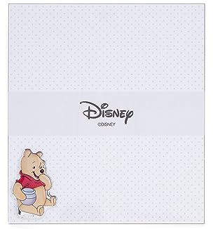 Valenti&Co – Disney Baby – Winnie The Pooh – Marco de fotos de mesa de plexiglás con aplicaciones de plata 3D a colores, ideal como regalo decoración habitación infantil (20 x 18 cm)
