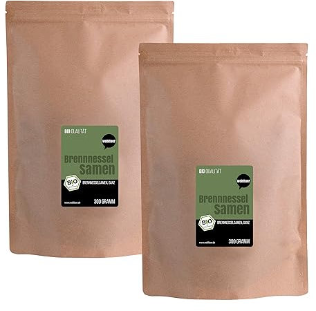 Wohltuer Graines d'ortie bio issues d'une collection sauvage européenne qualifiée - 2 x 300 g