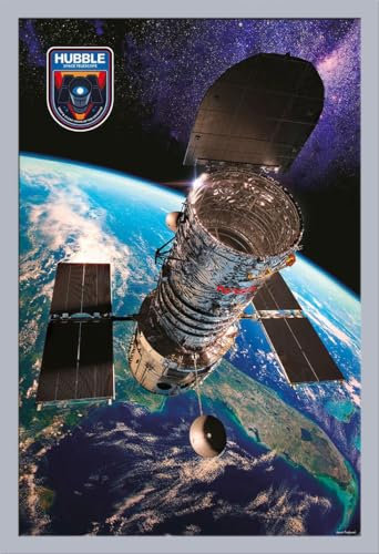 empireposter Educational - Bildung - Hubble - Poster - Größe 61x91,5 cm + Wechselrahmen, Shinsuke® Maxi MDF Silber, Acryl-Scheibe