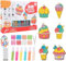 Eyccier Kit de Peinture en Cristal pour Enfants Kits Suncatcher pour Les Enfants DIY DÉSIN Fast MIGLE Cartoon WARNE Art pour Les Enfants Peinture Lavable DEVÉSENTABLE