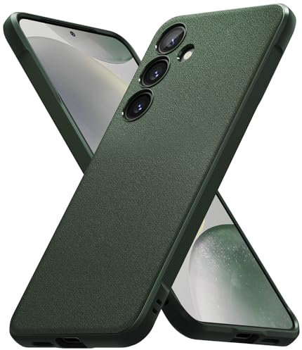 Ringke Onyx Compatibile con Cover Samsung S24, Custodia Calza Perfettamente Antiscivolo Anti-Impronte Graffio Resistente Disegnato per Cover Samsung Galaxy S24 - Dark Green