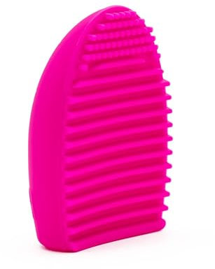 Intirilife Pinsel Reiniger aus Silikon in Pink - 7.3 x 5.5 x 3 cm - Make Up Pinsel Reinigung Kosmetik Pinsel Reinigungsmatte Pad für Makeup Pinsel und Schwämmchen