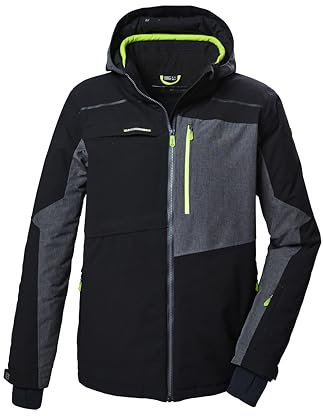 killtec Herren Skijacke/Funktionsjacke mit abzippbarer Kapuze und Schneefang KSW 71 MN SKI JCKT, schwarz, S, 41960-000