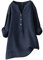 Hsternexy Musselin Bluse Damen, Leinenbluse Damen Sommer Langarm Große Größen Hemdbluse Blusenkleid Leinen Elegant Weiß Longbluse Blusenshirt Bügelfrei Schwarz Mittelalter Tuniken Damenblusen