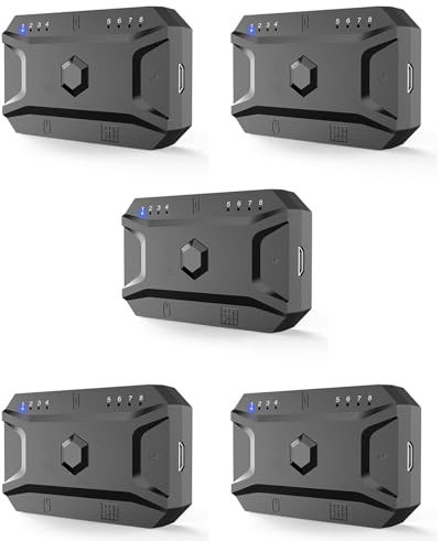 TsoLay 5X Bluetooth Hub USB 5.0 Converter Wired Keyboard & Mouse to Wireless Hub Adapter Support 8 Devices for Tablet,Laptop