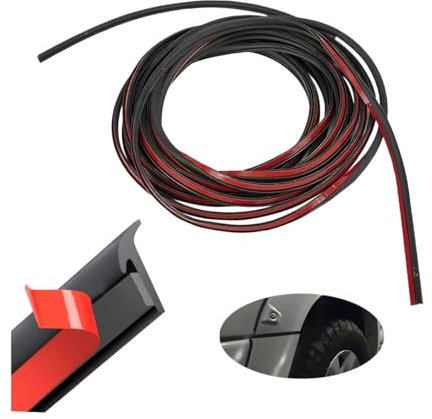 JNNJ Autotür-Dichtungsstreifen, Autotür-Kantenschutz Selbstklebend Gummidichtung, Auto T-Kante Gummi-Autotürdichtung, Für Auto Lkw Motor Wetterstreifen(5mm)
