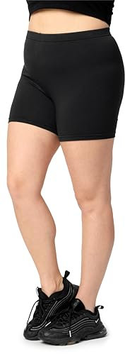 Merry Style Pantalones cortos de ciclismo para mujer, tallas grandes, pantalones cortos, boxer de viscosa MS10-451, Negro , 7XL Große Größen