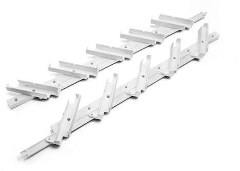 Lamellenpergola Bausatz aus verstärktem Kunststoff – Verstellbares Sonnenschutz-System für Terrasse & Garten – DIY Jalousien & Sichtschutz – Wetterfestes Hardware-Set zur Selbstmontage