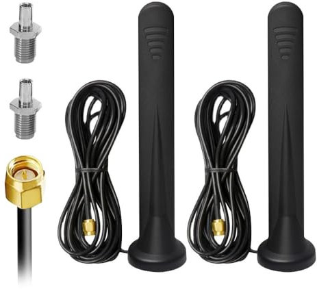 ZOYDP 2 PCS Antennes 5G LTE, Antenne WiFi SMA TS9, 15dbi Omnidirectionnel Amplificateur Signal 4g pour Routeur 3G/4G/5G/GSM/GPRS, Base Magnétique Antenne 4g pour IntéRieure Et ExtéRieure