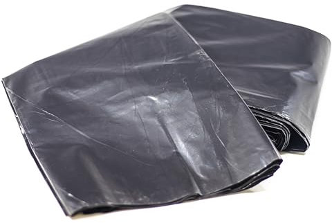 Stabile Plane 4 x 5m SCHWARZ Wasserdicht Bauplane Gewebeplane ohne Ösen Gartenplane Tarnplane Plane für Outdoor & Garten Holz Camping & Survival 400 x 500 cm Zeltplane Abdeckplane + 1 Bildmagnet
