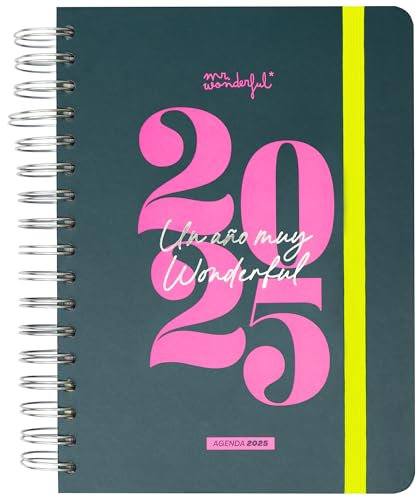 Mr. Wonderful Office 2025 Tagebuch – Ein sehr wonderful Jahr, enthält 8 Blatt Aufkleber und Block mit Haftnotizen in Formen