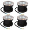 ENOVALITE 4er Set LED Bodeneinbaustrahler 7W 490lm 3000K Warmweiß - Ø 100x80mm - IP67 - Edelstahl und Aluminium - befahrbar bis 2t - 230V Bodeneinbauleuchte Außenleuchte Bodenspot