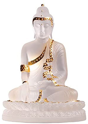 Jian1004 Heimdekoration, Startseite bietet Buddha-Statue, Kunsthandwerk aus Glas, Tischornamente, Geschenkkollektion,Gartenskulptur