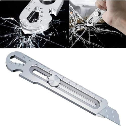 2024 Cutter Professionnel Rétractable en Acier Inox, Cutter Professionnel Retractable Kit, Couteau utilitaire Lourd à Usage Multiple, Couteau utilitaire polyvalent et robuste (1Unité)