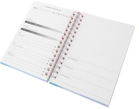 BCOATH Fitness Protokoll A5 Spiral Notizbuch für Zuhause Papier zur Trainingsplanung für Essens und Gewohnheitskontrolle