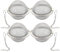4pcs Tea Strainer, Fine Mesh Tea Infuser and Loose Tea Infuser and Tea Strainers for Loose Tea Ideal for Steeping and Tea Filter