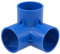TOP-VIGOR 2 raccordi per tubi a gomito a 3 vie in PVC, 50 mm, raccordi ad angolo retto in plastica, per irrigazione e irrigazione tubi in PVC, blu