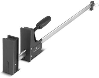STAHLWERK Serre-joint à corps 95 x 800 mm | Serre-joint puissant avec force de serrage de 650 kg | Serre-joint avec grande surface d'appui pour fixer des pièces | Serre-joint stable avec envergure de