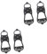 COLLBATH 2 Paare rutschfeste Überschuhe Schleudern Traktion Schutz Klettern schuhkrallen schuhspikes schuhe spikes Outdoor-Schneestollen Schneestollen Spikes Aluminiumlegierung Black