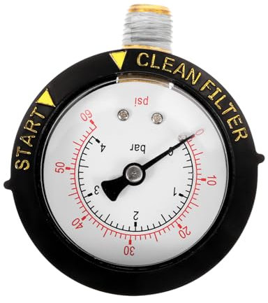 FUNOMOCYA Manómetro De Presión De Acero Inoxidable Para Piscina Filtro Para Fugas Con Repuesto Medidor De Presión De Agua Digital Profesional Para Piscinas Accesorio Para Piscina Cobre