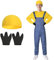 BSBUY Cosplay Kostüm 3Pcs Minion Cosplay mit Mütze Hose Handschuhe Minion Costume Set Männer Damen Film Kostüm Erwachsene Outfit Kostüm für Halloween Karneval Cosplay Party Faschingskostüme (Gelb, L)