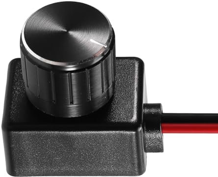 Fozriybefy Interrupteur Variateur LED PMM Basse Tension Universel 12/24 V avec Bouton en Métal pour Éclairage LED RV, Plafonniers Intérieurs, Véhicules, Camions
