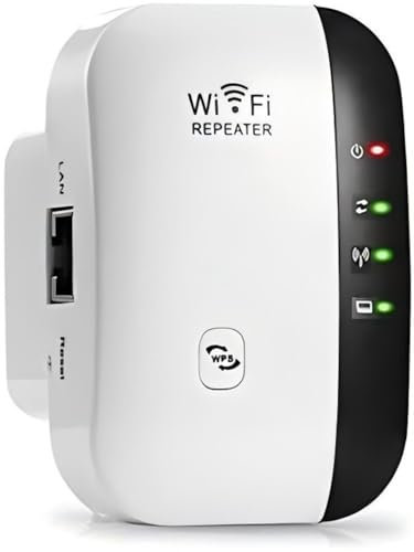 WiFi Extender Booster,WiFi Extender,Signal Booster for Home Up to 5000 sq.ft and 45 Devices, Internet Booster with Ethernet Port, Quick Setup, Home Wireless Signal Booster