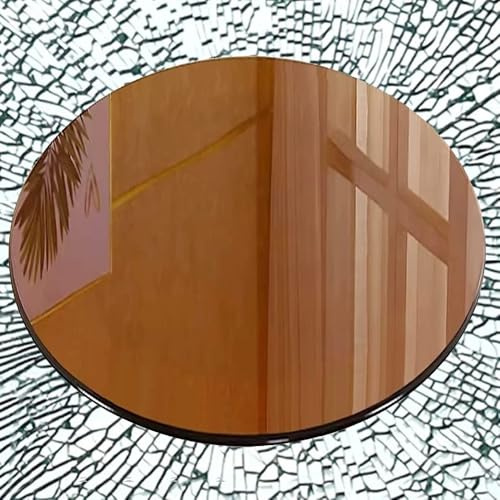 ZYXQQJ Glas Tischplatte Rund 40 50 60 70 80 90 100cm Tische Glasplatte Glastisch Ersatzteil Hochwertiges Gehärtetem Glas Kratzfest(48cm/19in)