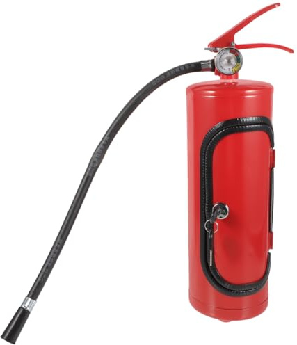 BESPORTBLE Caja de almacenamiento de metal y plástico para extintor de vino, caja de extintor de incendios con diseño creativo, práctico y duradero para viajes, decoración, envoltorio de regalo
