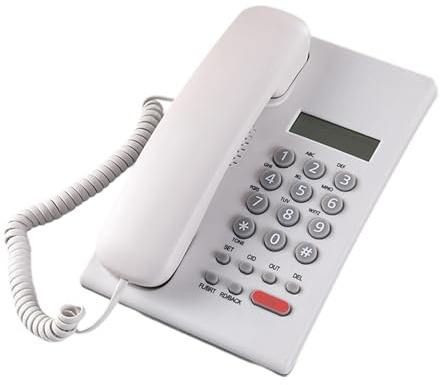 YiNLuax Schnurgebundenes Telefon, einfaches Festnetztelefon für Senioren, analoges Heimtelefon mit Anrufanzeige, kleiner Schreibtisch, Gästezimmer, Telefon, schnurgebundenes Festnetztelefon für den