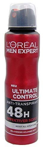 Loreal Men Expert Ultimate Control Anti Transpirant Deo Spray 48h Effektiver Schutz, Relaxend holziger Duft, 3er Pack (3x150ml)