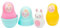 Rosa & Bo Rainbow Nesting Babies with Chiming Rattle - Russian Doll Educational Sensory Stacking Toy suitable for 6 months, 1,2 and 3 Year Old Boys and Girls