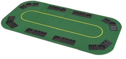vidaXL Pokerauflage 8-Spieler 4-Fach Faltbar Rechteckig Pokertisch Auflage