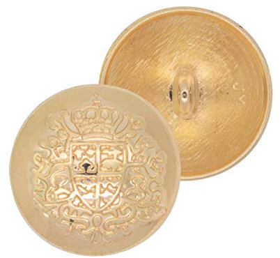 10 Metallknöpfe Ösenknopf Wappen rund Ø23mm Farbwahl - Uniform Jacke Mantel Fasching