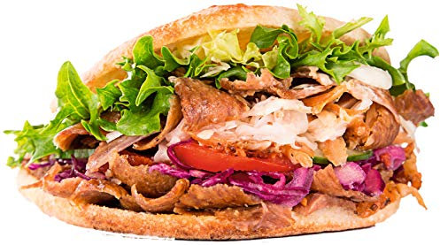 Kebab-Aufkleber – Cafe Restaurant Aufkleber Catering Eiswagen Anhänger Fensterschild (klein 21 x 16 cm)