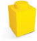 IQ Lego Iconic 1x1 Silicone Brick LED Night Light - Yellow - with 8 Colour Automatic Changing and Manual Colour Lock (3 AAA Batteries Included) - 116mm H x 78mm W
