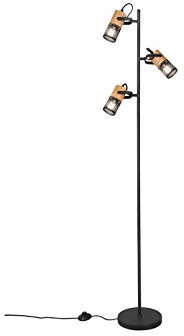 meineWunschleuchte 3-flammige Stehleuchte mit schwenkbaren Drahtgitter Spots, Höhe 150cm