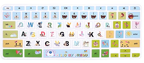 Keyboard Cover for Acer Chromebook Spin 11 311 CP311 511 512/Chromebook 11 CB3-131 CB3-132 CP311 C738T CB5-132T/Chromebook Spin 713 CP713 R13 CB5-312T/Acer Chromebook 14 15.6-Cartoon Animal World