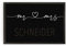SNUZZ DEIN MERCHANDISE PARTNER Fußmatte, Schmutzfangmatte, Fußabstreicher, Anti-rutsch Indoor/Outdoor, Mr & Mrs 60cmx40cm (Mr Mrs Gold)