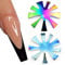 Mandel Easy French Smile Line Nail Art Manicure Edge Cutter Nail Cutter Acrylic Tool with 9 Sizes Rainbow Colour NAT196-FC07