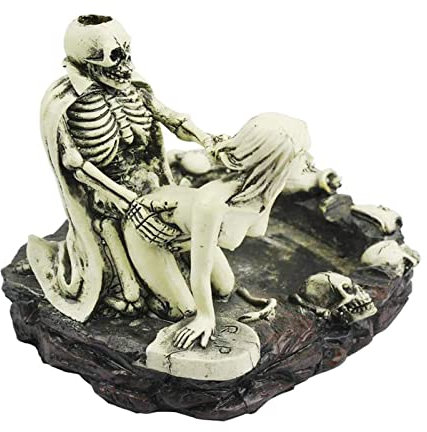Zigarre Aschenbecher Halloween Schädel Sexy Mann Aschenbecher Große Zigarette Aschenbecher Ständer Gothic Schädel AschenbecherVerwendung als Cool Resin Dekoration Geschenk für Vater Freund (Hinter)