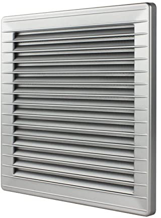 Lüftungsgitter eckig 170 x 170 mm Ø 100 mm Silber