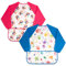 fanksoow 2Pcs Kids Aprons for Painting Toddlers Artist Waterproof Smocks with 3 Pockets,Age 2-7 Years