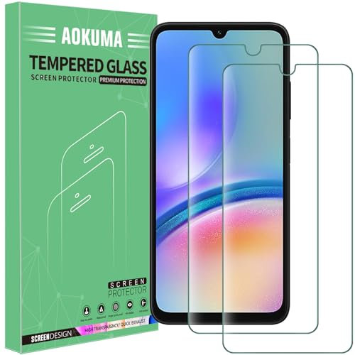 AOKUMA Samsung Galaxy A05s/Galaxy A05 Verre Trempé, [Lot de 2] Verre Trempé Galaxy A05s/A05 [0.26mm] [Extrêmement résistant aux rayures] [Haute définition][Facile à installer] protections d'écran