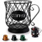 Cestello Portaoggetti per Caffè, Cestello porta Caffè, Cestello Porta Capsule Caffè, Porta Cialde da Caffè, Portaoggetti per Capsule di Caffè per Casa Bar Ristoranti Sala da Tè Hotel (Grande)
