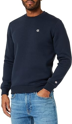 Champion Legacy Basics-Powerblend Polaire Crewneck Sweat Homme, Bleu Marine, S