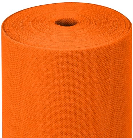 MAXI PRODUCTS - Rollo de Mantel TNT Precortado a 40 cm - 1,2 x 48 m - Naranja - Tejido no Tejido Spunbond (TNT) - Desechable con Efecto Tela - Resistente a Líquidos - Catering - IMPERMEABLE