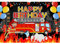 HOTIYOK 2,1 x 1,5 m Feuerwehrauto Geburtstag Hintergrund Feuerwehrmann Thema Happy Birthday Party Dekoration Fotografie Hintergrund Großes Farbic Banner Kinder Baby Shower Party Feuerwehrmann Photo
