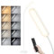 NACATIN Lampe de Sol LED, Luminaire de Lecture Sur Pied Soin des Yeux avec Télécommande, 25 Modes d'Éclairage, Col de Cygne Flexible, Dimmable et Fonction Minuteur pour Salon, Chambre et Bureau