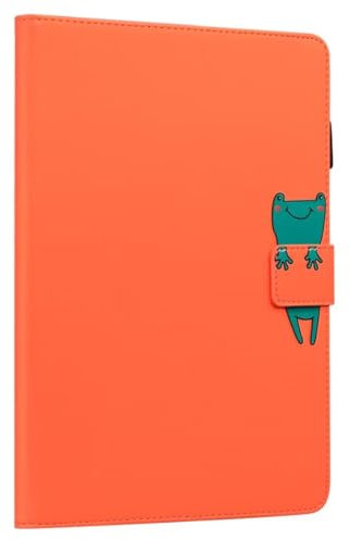 FMPCUON Case for Amazon Fire HD 8 (2015/2016/2017/2018) Tablet, Protective Case with Adjustable Angles Ultra Thin Cover with support Function PU Leather Protective Cover for, Orange